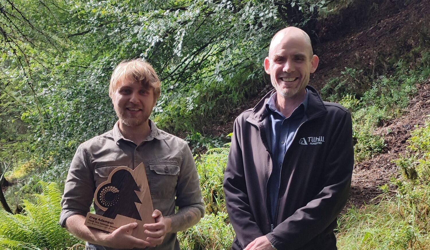 Winning Student Awarded in Woodland Setting - Tilhill Forestry